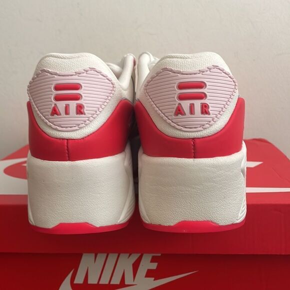 Nike Air Max 90 LV8 Sail/Multi-Color Siren Red Women Size 8(HF5073-133) - Picture 10 of 13